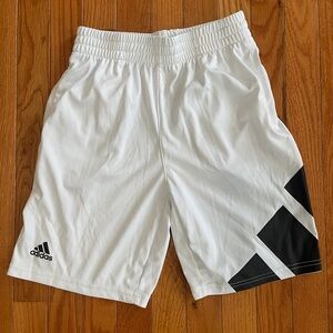Adidas Men's Athletic Shorts in White with Black Accents